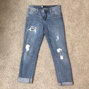 Slightly Ripped Boyfriend Jeans